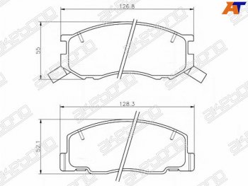 2 049 р. Колодки тормозные AKEBONO (передние)  Toyota LiteAce  Noah (1996-2001)  с доставкой в г. Екатеринбург. Увеличить фотографию 1