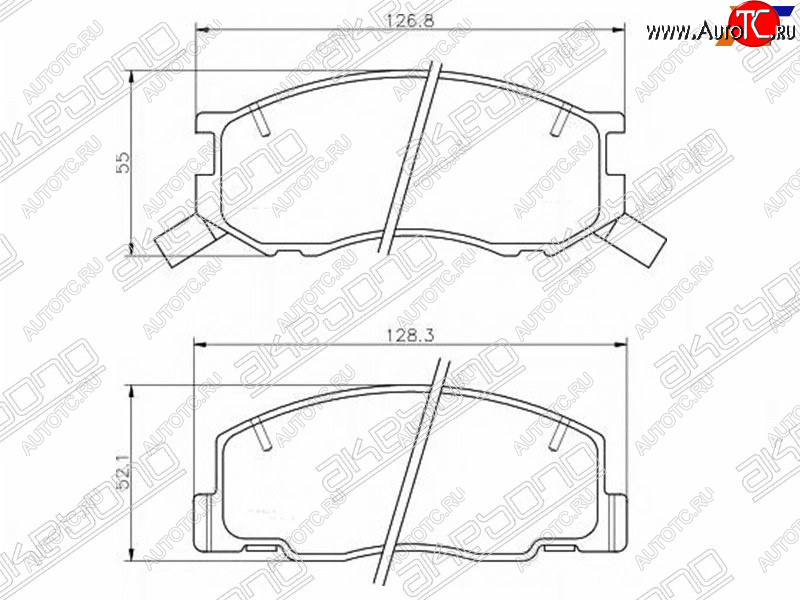 2 049 р. Колодки тормозные AKEBONO (передние)  Toyota LiteAce  Noah (1996-2001)  с доставкой в г. Екатеринбург