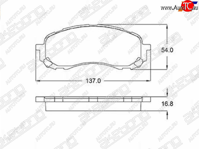 2 599 р. Колодки тормозные AKEBONO (передние)  Subaru Forester  SH (2008-2013)  с доставкой в г. Екатеринбург