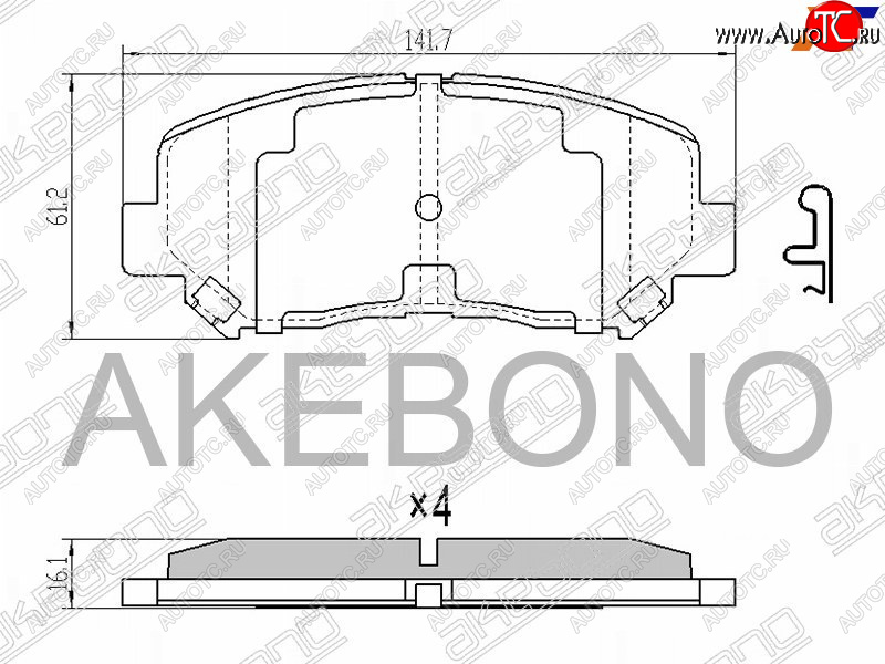 3 179 р. Колодки тормозные AKEBONO (передние)  Mazda CX-5  KE (2011-2017) дорестайлинг, рестайлинг  с доставкой в г. Екатеринбург