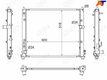 Радиатор SAT Cadillac CTS седан (2007-2013)