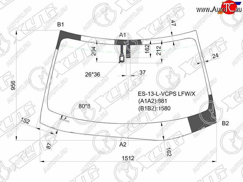 8 999 р. Стекло лобовое (Датчик дождя) XYG  Lexus ES350  XV60 (2012-2018) дорестайлинг, рестайлинг  с доставкой в г. Екатеринбург