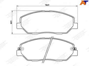 2 499 р. Колодки тормозные FERODO (передние)  Hyundai Santa Fe  CM (2006-2012), KIA Sorento  XM (2009-2015)  с доставкой в г. Екатеринбург. Увеличить фотографию 1