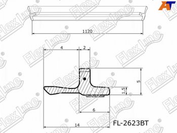 Молдинг лобового стекла (Сверху) FLEXLINE Lexus IS250 XE20 седан дорестайлинг (2005-2013)