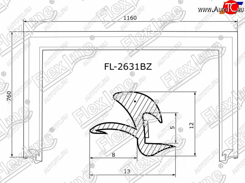 2 299 р. Молдинг лобового стекла (П-образный) FLEXLINE Honda Fit 1 GD дорестайлинг (2001-2004)  с доставкой в г. Екатеринбург