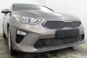 3 099 р. Защитная сетка в бампер (низ, ячейка 3х7 мм) Alfeco Стандарт  KIA Ceed  3 CD (2018-2024) универсал, хэтчбэк (Чёрная)  с доставкой в г. Екатеринбург. Увеличить фотографию 5