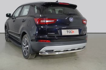 Защита задняя (нержавейка 60,3 мм), ТСС Тюнинг Changan (Чанган) CS55 (ЦС55) (2017-2024) дорестайлинг, рестайлинг