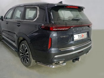 Защита заднего бампера (2.0L 4WD, уголки, d60,3 мм) TCC EXEED VX (вх) (2020-2023) дорестайлинг