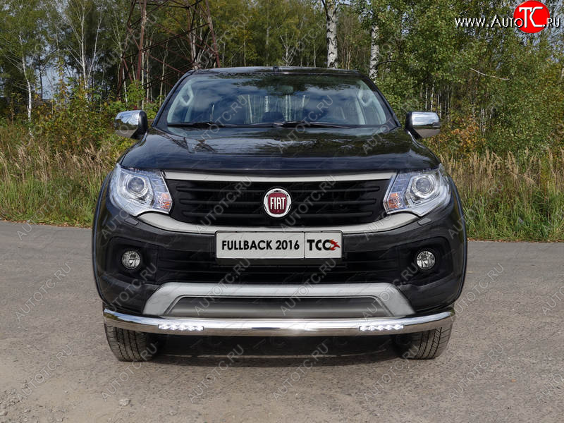 39 999 р. Защита переднего бампера нижняя с ДХО 76,1 мм ТСС Тюнинг Fiat Fullback (2016-2018) (нержавейка)  с доставкой в г. Екатеринбург