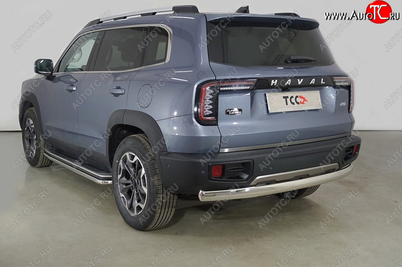 18 749 р. Защита заднего бампера (овальная, d75х42 мм) TCC  Haval Dargo (2022-2024)  с доставкой в г. Екатеринбург