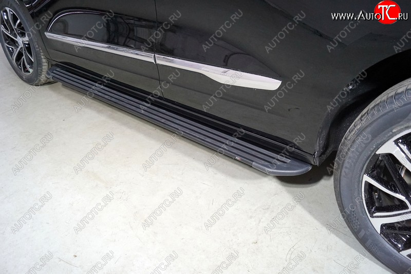 21 349 р. Пороги алюминиевые Slim Line ТСС Тюнинг  Haval Jolion (2020-2024) дорестайлинг (Black)  с доставкой в г. Екатеринбург