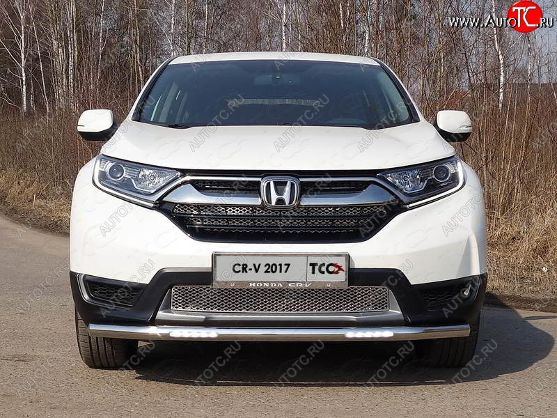 34 649 р. Защита переднего бампера нижняя с ДХО 60,3 мм  Honda CR-V  RW,RT (2016-2020) дорестайлинг (нержавейка)  с доставкой в г. Екатеринбург