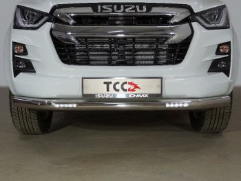 39 849 р. Защита переднего бампера нижняя с ДХО 76,1 мм ТСС Тюнинг  Isuzu D-Max  RG (2020-2023) DoubleCab (нержавейка)  с доставкой в г. Екатеринбург. Увеличить фотографию 1