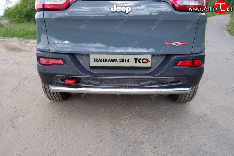 16 899 р. Защита задняя (Trailhawk, нержавейка 60,3 мм) ТСС Тюнинг Jeep Cherokee KL дорестайлинг (2014-2017)  с доставкой в г. Екатеринбург