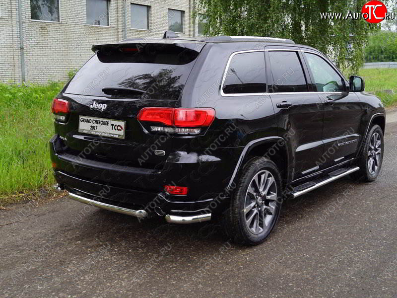 17 999 р. Защита заднего бампера (уголки, d60,3 мм) TCC  Jeep Grand Cherokee  WK2 (2017-2022) 2-ой рестайлинг  с доставкой в г. Екатеринбург