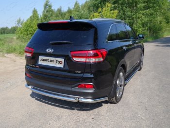 17 999 р. Защита заднего бампера (уголки, d60,3 мм) TCC KIA Sorento UM/Prime рестайлинг (2018-2020)  с доставкой в г. Екатеринбург. Увеличить фотографию 1