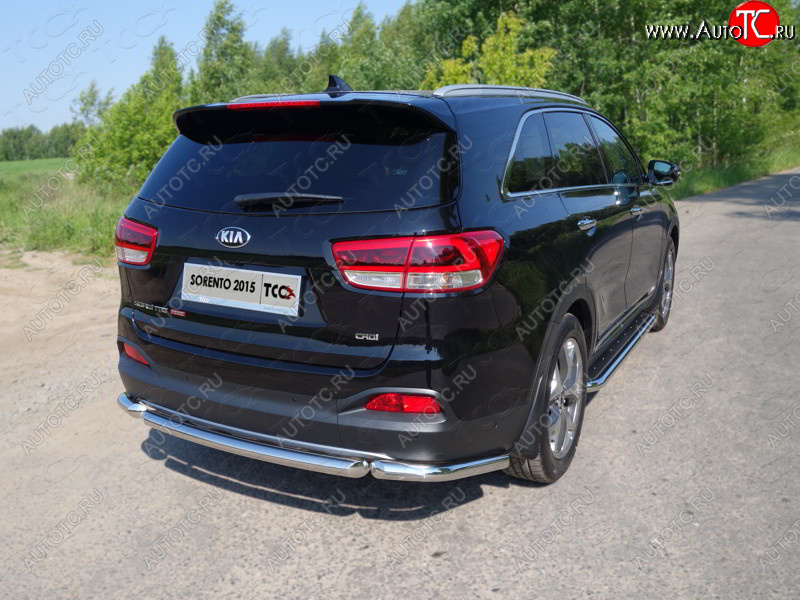 17 999 р. Защита заднего бампера (уголки, d60,3 мм) TCC KIA Sorento UM/Prime рестайлинг (2018-2020)  с доставкой в г. Екатеринбург