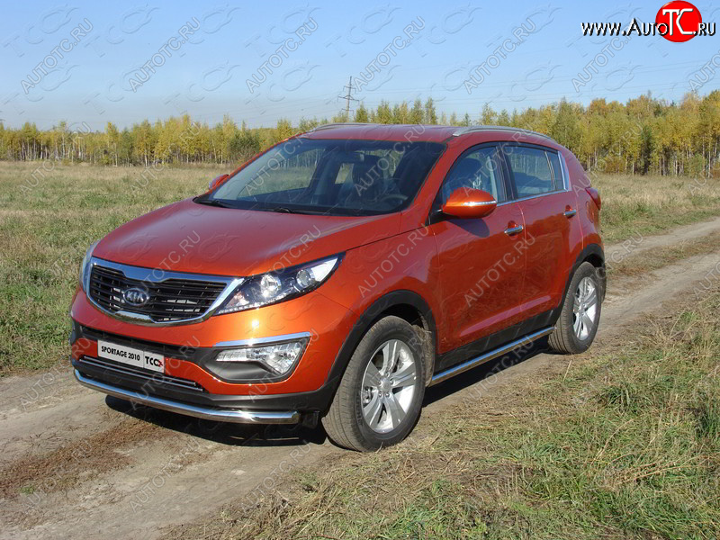 18 699 р. Защита переднего бампера нижняя d60,3 мм ТСС Тюнинг KIA Sportage 3 SL дорестайлинг (2010-2014) (нержавейка)  с доставкой в г. Екатеринбург