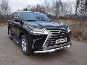 Защита переднего бампера нижняя с ДХО 76,1 мм ТСС Тюнинг Lexus LX450d J200 2-ой рестайлинг (2015-2022)