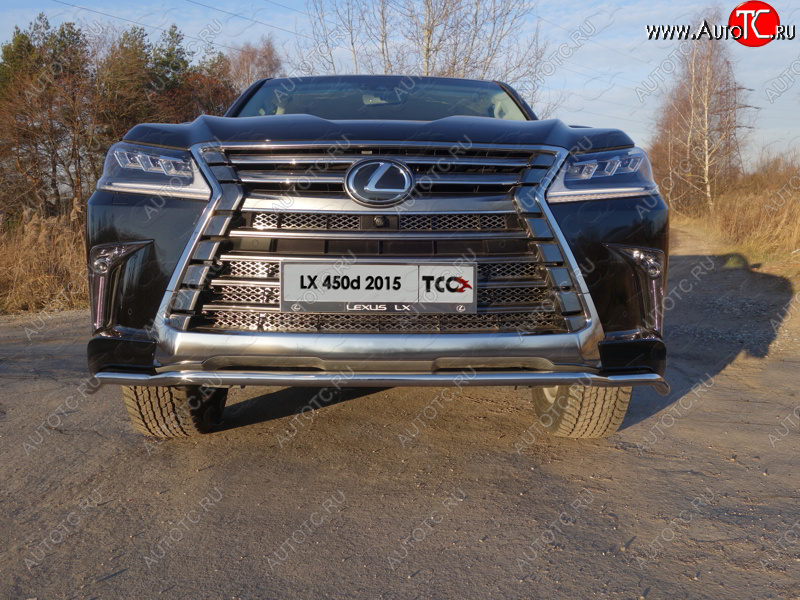 23 999 р. Защита переднего бампера нижняя d42,4 мм ТСС Тюнинг Lexus LX450d J200 2-ой рестайлинг (2015-2022) (нержавейка)  с доставкой в г. Екатеринбург