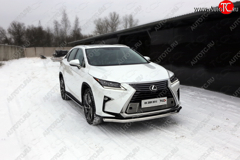 22 599 р. Защита переднего бампера нижняя d60,3 мм ТСС Тюнинг Lexus RX 200T AL20 дорестайлинг (2015-2017) (нержавейка)  с доставкой в г. Екатеринбург