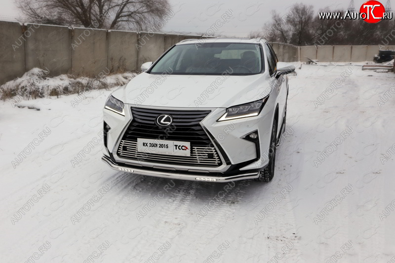 41 999 р. Защита переднего бампера нижняя с ДХО 60,3 мм ТСС Тюнинг Lexus RX 200T AL20 дорестайлинг (2015-2017) (нержавейка)  с доставкой в г. Екатеринбург