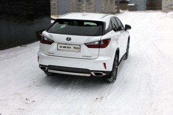 Защита задняя (центральная нержавейка 60,3 мм) кроме F-Sport ТСС Тюнинг Lexus RX350 AL20 дорестайлинг (2015-2019)