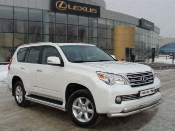 37 649 р. Защита переднего бампера нижняя d76,1*75 мм ТСС Тюнинг  Lexus GX460  J150 (2009-2013) дорестайлинг (нержавейка)  с доставкой в г. Екатеринбург. Увеличить фотографию 1