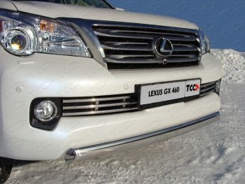 24 099 р.  Защита переднего бампера нижняя 75*42 мм ТСС Тюнинг  Lexus GX460  J150 (2009-2013) дорестайлинг (нержавейка)  с доставкой в г. Екатеринбург. Увеличить фотографию 1