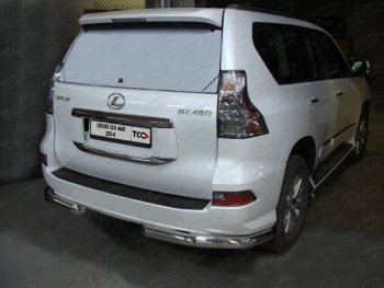 26 699 р. Защита задняя (уголки, нержавейка 76,1 мм) ТСС Тюнинг  Lexus GX460  J150 (2013-2019) 1-ый рестайлинг  с доставкой в г. Екатеринбург. Увеличить фотографию 1