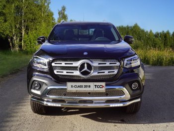 Защита переднего бампера нижняя с ДХО 60,3 мм ТСС Тюнинг Mercedes-Benz X class W470 (2017-2020)  (нержавейка)