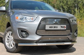 32 999 р. Защита переднего бампера нижняя с ДХО 60,3 мм ТСС Тюнинг Mitsubishi ASX 1-ый рестайлинг (2013-2016) (нержавейка)  с доставкой в г. Екатеринбург. Увеличить фотографию 1