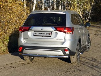 20 599 р. Защита задняя (нержавейка 60,3 мм) ТСС Тюнинг Mitsubishi Outlander GF 3-ий рестайлинг (2018-2022)  с доставкой в г. Екатеринбург. Увеличить фотографию 1