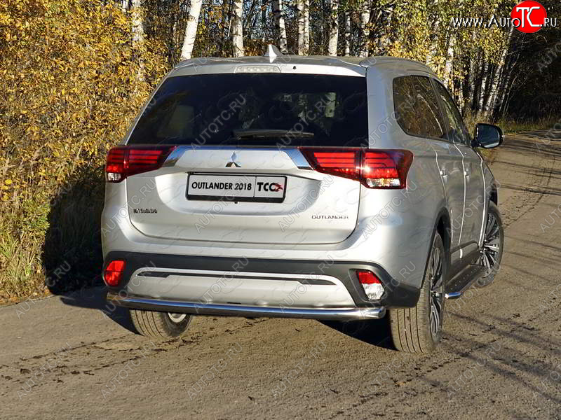 20 599 р. Защита задняя (нержавейка 60,3 мм) ТСС Тюнинг Mitsubishi Outlander GF 3-ий рестайлинг (2018-2022)  с доставкой в г. Екатеринбург