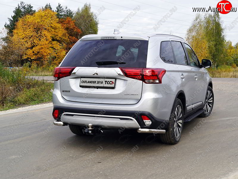 22 999 р. Защита заднего бампера (уголки, d60,3 мм) TCC Mitsubishi Outlander GF 3-ий рестайлинг (2018-2022)  с доставкой в г. Екатеринбург