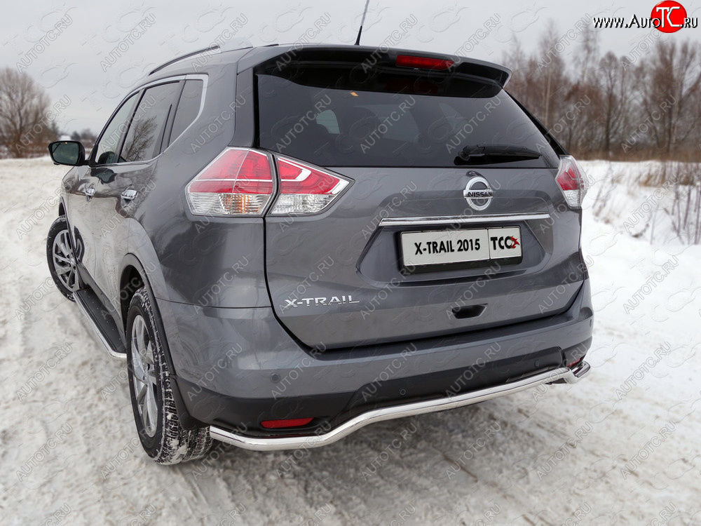 20 999 р. Защита задняя (нержавейка d42,4 мм), ТСС Тюнинг Nissan X-trail 3 T32 дорестайлинг (2013-2018)  с доставкой в г. Екатеринбург