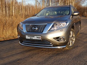 29 999 р.  Защита передняя нижняя двойная 76,1*50,8 мм Тюнинг  Nissan Pathfinder  R52 (2012-2017) дорестайлинг (нержавейка)  с доставкой в г. Екатеринбург. Увеличить фотографию 1