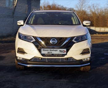 20 499 р. Защита переднего бампера нижняя d60,3 мм ТСС Тюнинг Nissan Qashqai 2 J11 рестайлинг (2017-2022) (нержавейка)  с доставкой в г. Екатеринбург. Увеличить фотографию 1