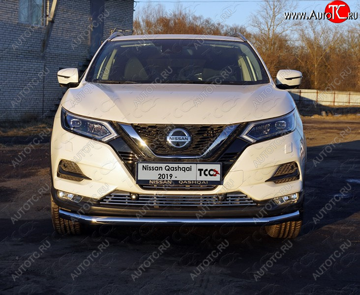 20 499 р. Защита переднего бампера нижняя d60,3 мм ТСС Тюнинг Nissan Qashqai 2 J11 рестайлинг (2017-2022) (нержавейка)  с доставкой в г. Екатеринбург