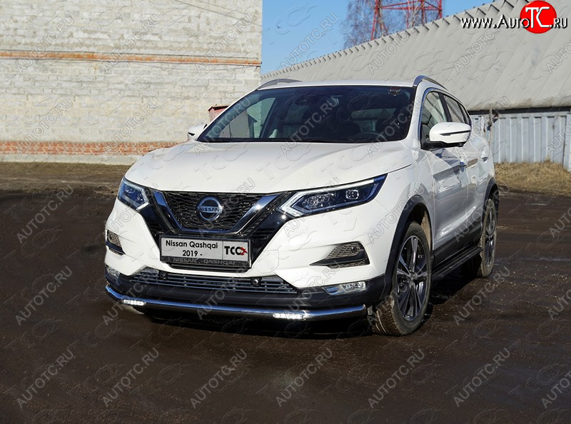 33 999 р. Защита переднего бампера нижняя с ДХО 60,3 мм ТСС Тюнинг  Nissan Qashqai  2 (2017-2022) J11 рестайлинг (нержавейка)  с доставкой в г. Екатеринбург