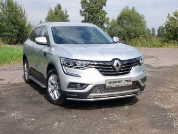 14 999 р. Защита переднего бампера нижняя 42,4 мм ТСС Тюнинг  Renault Koleos  2 (2016-2024)  с доставкой в г. Екатеринбург. Увеличить фотографию 1