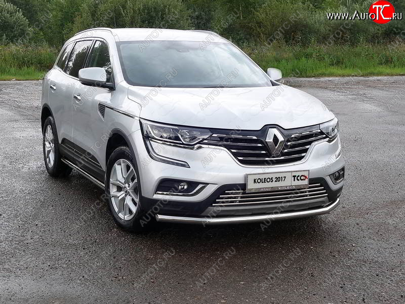 18 699 р. Защита переднего бампера нижняя d60,3 мм ТСС Тюнинг Renault Koleos 2 (2016-2024) (нержавейка)  с доставкой в г. Екатеринбург