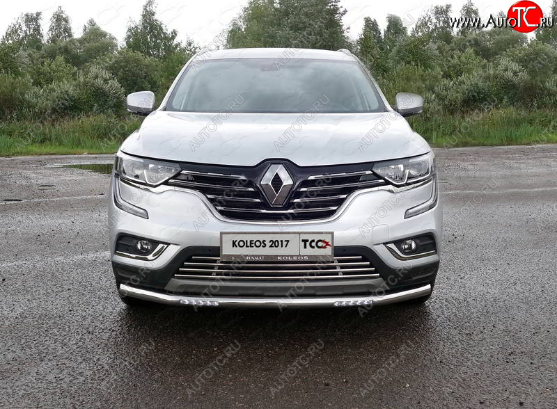 35 849 р. Защита переднего бампера нижняя с ДХО 60,3 мм ТСС Тюнинг Renault Koleos 2 (2016-2024) (нержавейка)  с доставкой в г. Екатеринбург