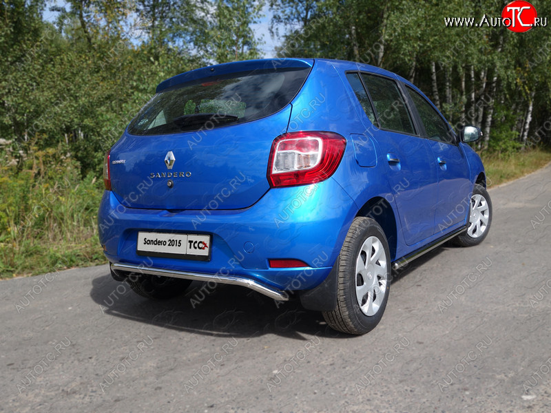 12 299 р. Защита задняя d42,4 мм ТСС Тюнинг Renault Sandero (B8) дорестайлинг (2014-2018)  с доставкой в г. Екатеринбург