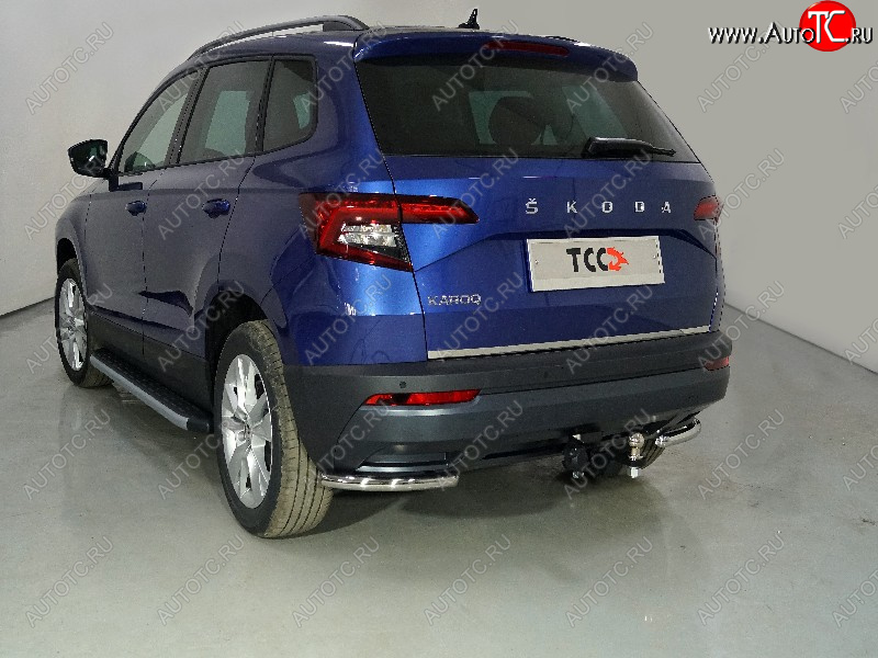 10 949 р. Защита заднего бампера (уголки, d42,4 мм) TCC  Skoda Karoq  NU7 (2020-2024) рестайлинг  с доставкой в г. Екатеринбург