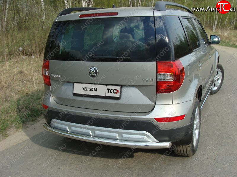 14 999 р. Защита задняя (нержавейка 60,3 мм) ТСС Тюнинг  Skoda Yeti (2013-2018)  с доставкой в г. Екатеринбург