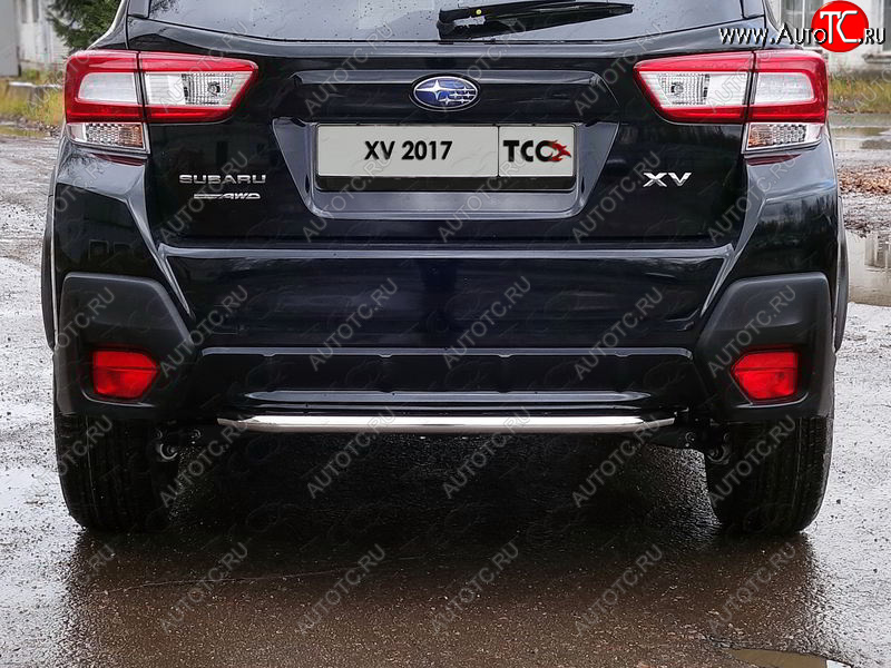 7 499 р. Защита задняя (нержавейка 42,4 мм), ТСС Тюнинг  Subaru XV  GT/G24 (2017-2021) дорестайлинг  с доставкой в г. Екатеринбург