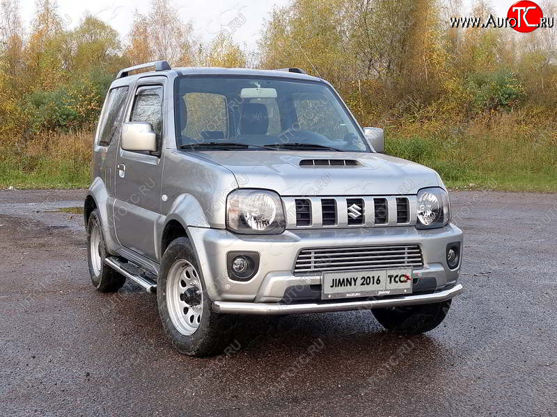 16 549 р. Защита переднего бампера нижняя d60,3 мм ТСС Тюнинг Suzuki Jimny JB64 (2018-2024) (нержавейка)  с доставкой в г. Екатеринбург