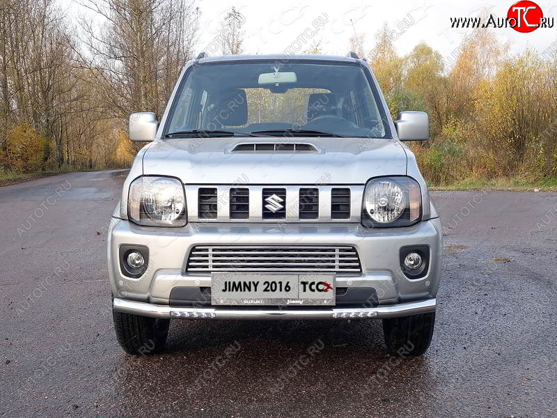 31 199 р. Защита переднего бампера нижняя с ДХО 60,3 мм ТСС Тюнинг  Suzuki Jimny  JB23/JB43 (2012-2018) 2-ой рестайлинг (нержавейка)  с доставкой в г. Екатеринбург