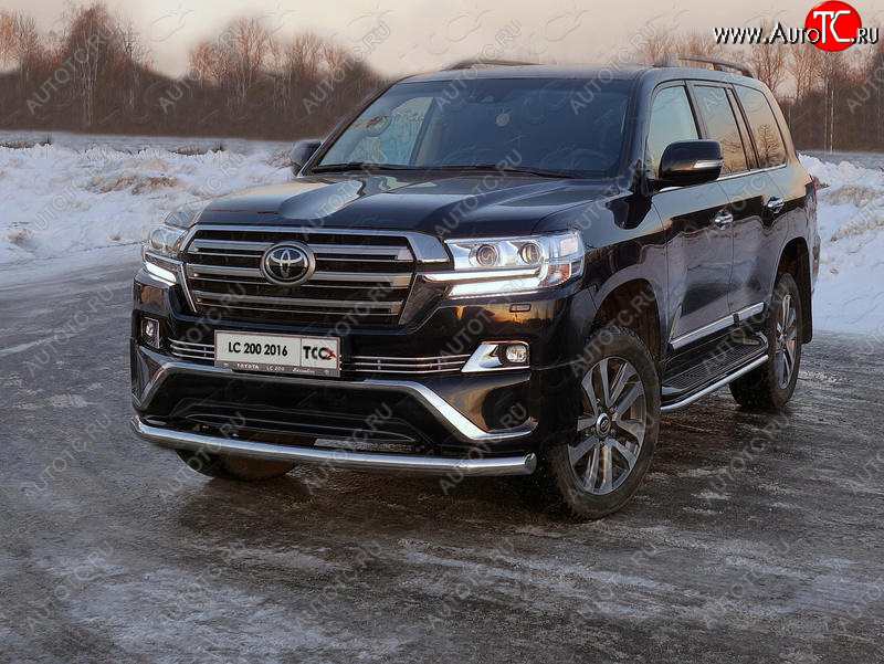 26 699 р. Защита переднего бампера нижняя d76,1 мм (EXECUTIVE) ТСС Тюнинг  Toyota Land Cruiser  200 (2015-2021) 2-ой рестайлинг (нержавейка)  с доставкой в г. Екатеринбург